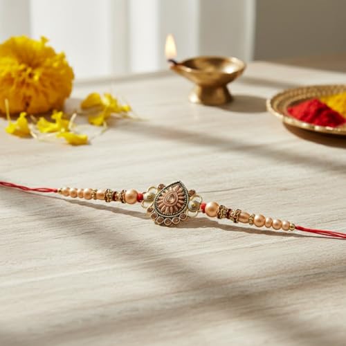 Image of WoWsome Rakhi | Traditional Flower Rakhi For Brother's /Bhai On Rakshabandhan
