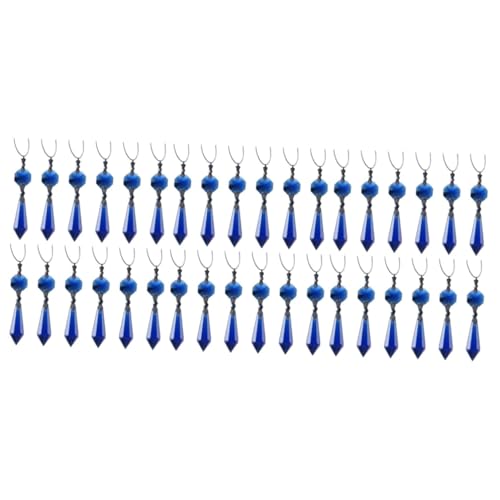 Colgantes de cristal azul transparente DOITOOL con acabado resistente y brillo superior 2
