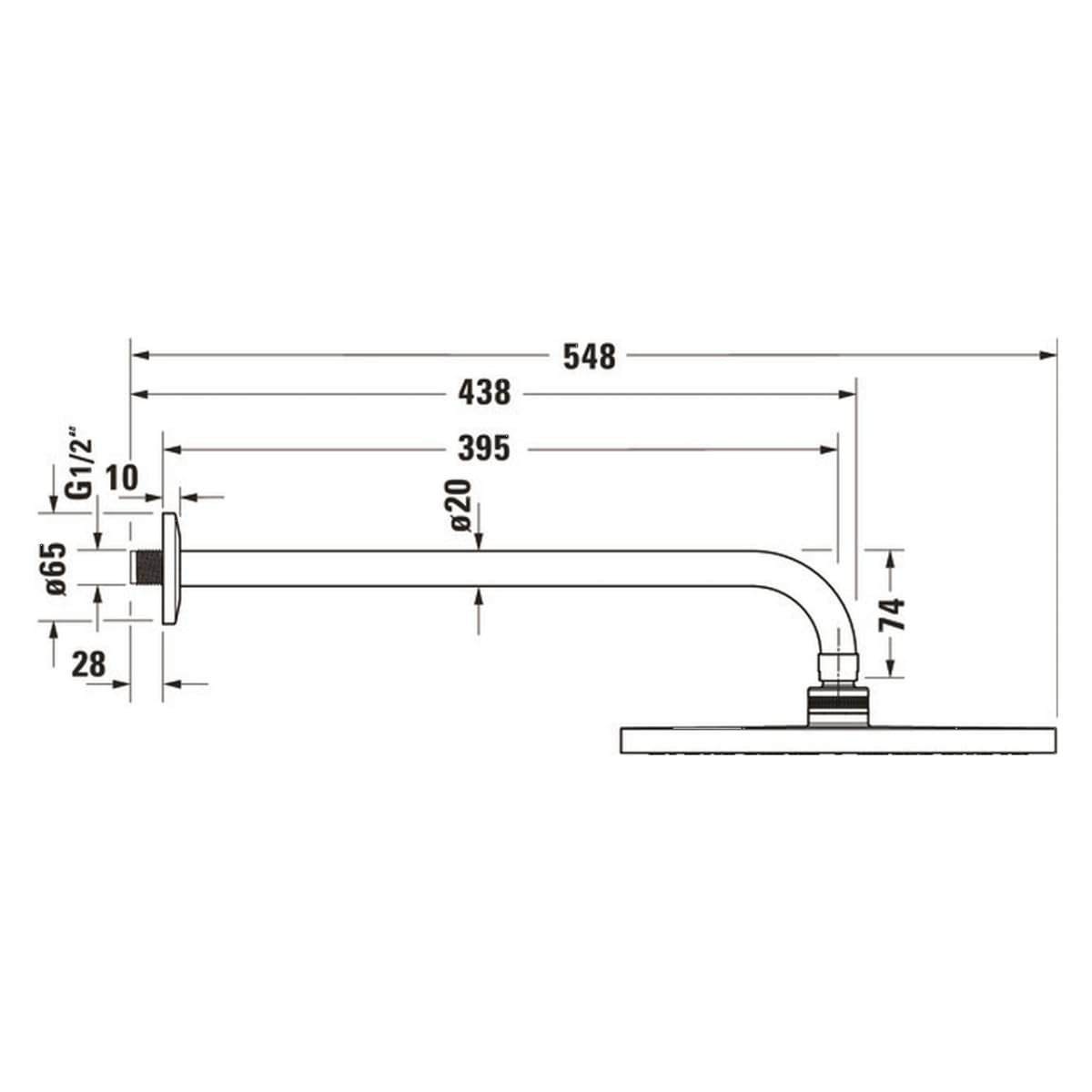 Duravit UV0752001010 uniwersalny zestaw natryskowy, chrom