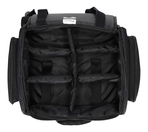 Image of Rockville RLBP6 Padded Backpack for 6 Par Lights Bag with Dividers+Handle+Straps | Removable Dividers, Padded Handle, Backpack Straps, 10mm Foam, 600D Nylon, 1.8 lbs, Rubber Feet, External Compartments