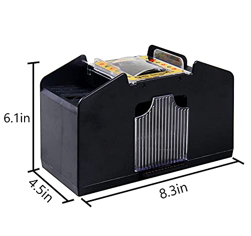 Nileole 1-4 Decks Automatic Card Shuffler, Battery-Operated Electric Shuffler, Casino Card Game Table Accessories For Uno, Texas Hold'em, Poker, Home Card Games, Blackjack, Party Club #TOP5