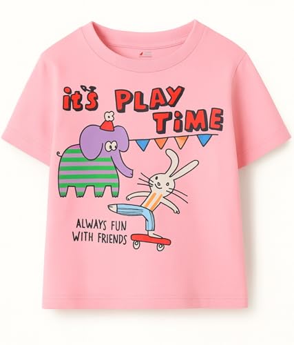 Image of Lush Plush Boys High GSM Cotton Half Sleeve Printed Cotton T-Shirt