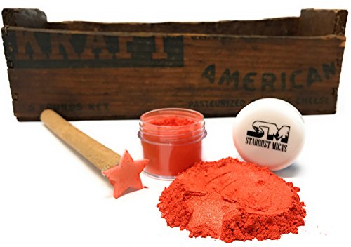 Stardust Micas Pigment Powder Cosmetic Grade Colorant For Makeup, Soap Making, Epoxy Resin, Diy Crafting Projects, Bright True Colors Stable Mica Batch Consistency (10 Gram Jar, Orange Saffron) #TOP6
