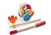 Hape Lilly Musical Push Along | Wooden Push Along Baby Walking Bird, Playful Kids Toy with Detachable Stick, Multicolor, 22.05 Inch
