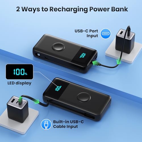 Powerbank 26800mAh USB-C 25W PD QC4.0 5-uitgangen 2 kabels snel opladen voor Apple Watch iPhone Samsung - Afbeelding 6