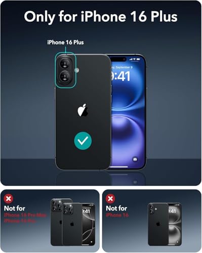 Image of REALCASE Polycarbonate Ultra-Hybrid Back Case Cover For iPhone 16 Plus Compatible With Magsafe|Camera Protection|Hard Crystal Clear Back|Shockproof Bumper Cover Case For iPhone 16 Plus(Transparent)