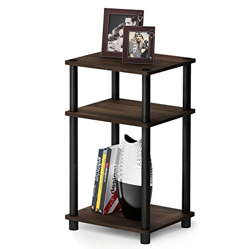 Furinno 11087CWN/BK Just 3-Tier Turn-N-Tube End Table / Side Table / Night Stand / Bedside Table thumb #4