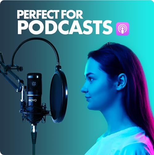 Movo Podpak Xlr Condenser Podcast Microphone Bundle With Articulating Scissor Arm And Pop Filter - Xlr Mic For Podcast Recording, Streaming, Youtube, Music, Asmr - Content Creator Studio Microphone #TOP2