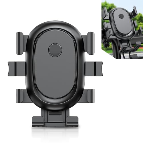 Arwrilt Motorcycle Phone Mount, Quick Lock Bike Phone Holder, Anti-Shake Handlebar Cell Phone Clamp, 360° Rotation Scooter Phone Clip, Fit for 4.7