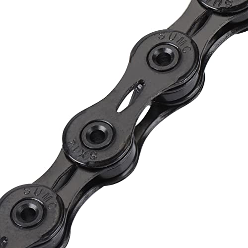 Inkesky 12 Speed Bike Chains - 1/2" X 11/128" 126L - Compatible With Shimano/Kmc/Campagnolo/Sram For Road & Mountain Bike (Black/Dlc Coating / Sx12Sl (Lightest)) #TOP29