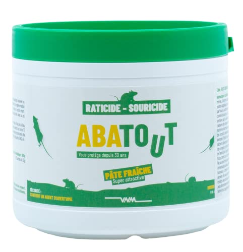 ABATOUT Raticide souricide pâte 150 g - 15 doses prête à l'emploi - maison - habitat Cover