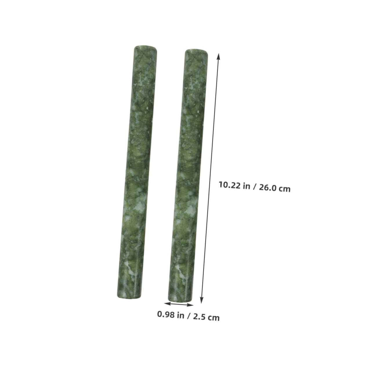 Zerodeko 2 Stück Jade Nudelholz aus Naturstein mit Antihaft Oberfläche Sicher und Langlebig zum Backen für Teigtaschen in Küche 26cm Länge