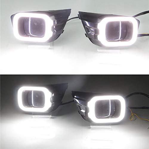 DRL LED para Ranger 2018+ con luz de giro amarilla y parachoques frontal 6000K 6