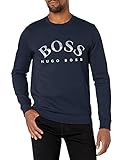 BOSS HUGO BOSS Men's Long Sleeve Crewneck Sweatshirt, Space Navy, Small