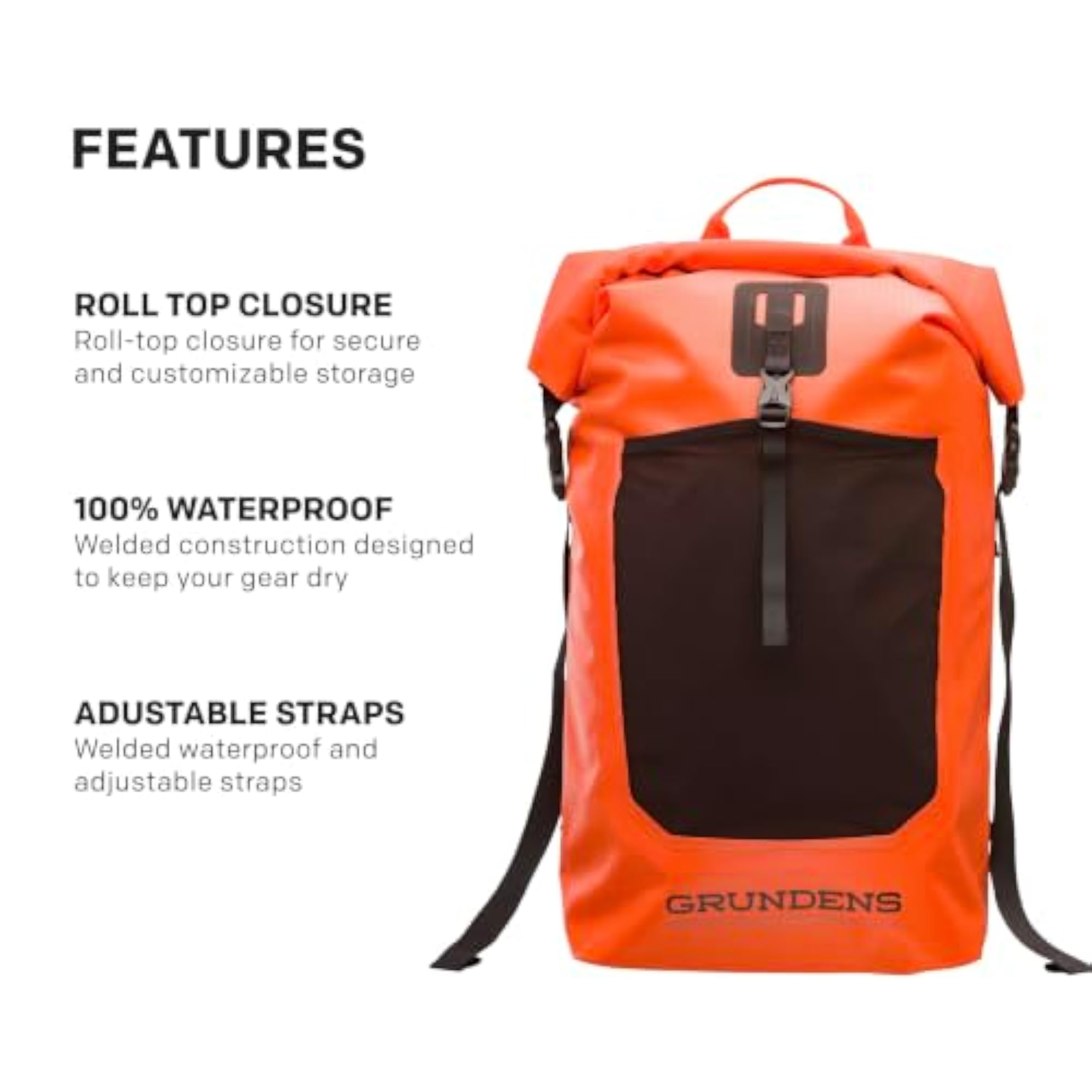 Grundéns Bootlegger Roll Top Backpack, Waterproof