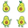 Amazon.com: Smiling Avocados Sticker Pack Avocado Stickers - 4 Pack ...