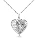 YOUFENG Locket Necklace That Holds Pictures Flower Lockets Necklaces Pendant 18K Gold Plated Gifts for Women Girl (Heart Silver Locket)