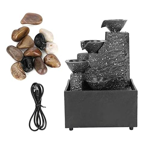 Yitengteng Indoor Fountain Ornament,Mini Tabletop Fountain Water Fountain Crafts for Indoor Home Office Table Decoration, Holiday Cover