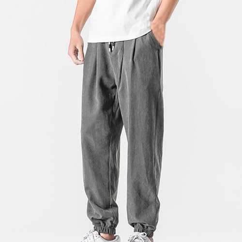 Man Pants for Men Fashion Casual Solid Stretch Waist Drawstring Trousers Outdoor Fashion Fall Baggy Joggers Sweatpant3