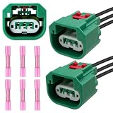 2PCS Headlight Connector Wiring Harness with 6 Terminals Replace OEM#68064997AA, Pratical Headlight Connector...
