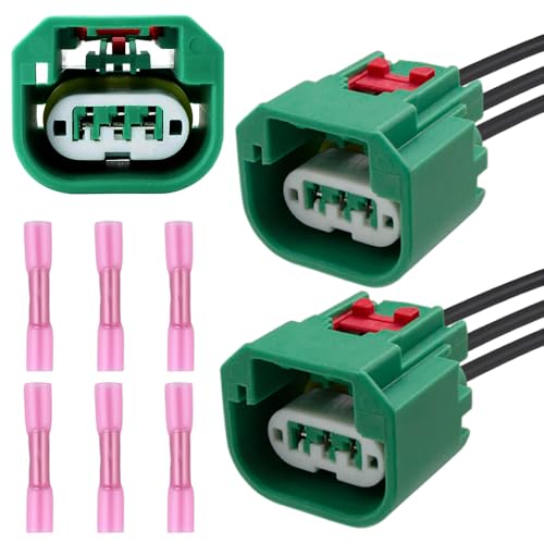 2PCS Headlight Connector Wiring Harness with 6 Terminals Replace OEM#68064997AA,