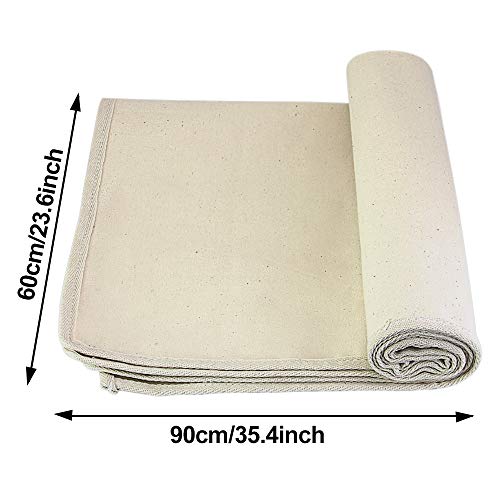 Large Bakers Cloth Professional Proofing Cloth Bakers Couche for Baguette Bread Loaf Dough Made of 100% Pure Cotton Bread Cloche (35.4 X 23.6 Inches)