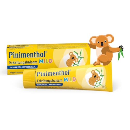 Pinimenthol Erkältungsbalsam mild Kinder | 20g | Eucalyptusöl zum Einreiben o. Inhalieren | pflanzlich | stoppt Hustenreiz, löst den Schleim & befreit die Atemwege bei Erkältung | ab 2Jahren