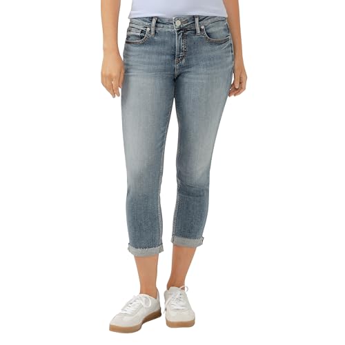 Silver Jeans Co. Women's Elyse Mid Rise Capri