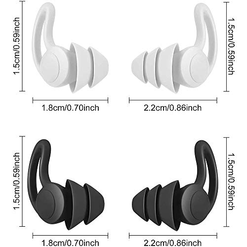 HJBH 2 Paar Slaapoordoppen Siliconen Ovale Anti-Geluid Oordopjes Herbruikbare Veilige Ruisonderdrukkende Oordopjes Voor… - Image 3