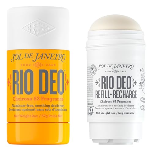 SOL DE JANEIRO Cheirosa 62 Rio Deo Aluminum-Free Deodorant with Refill Cartridge, Amazon Exclusive