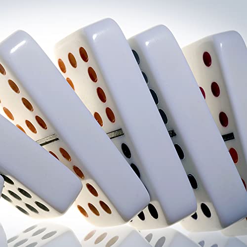 Demteric Mexican Train Dominoes Set Double 12 Dominos Travel Set Family Board Games Set 91 Colored Dot Tiles With Portable Anti-Collision Case #TOP2