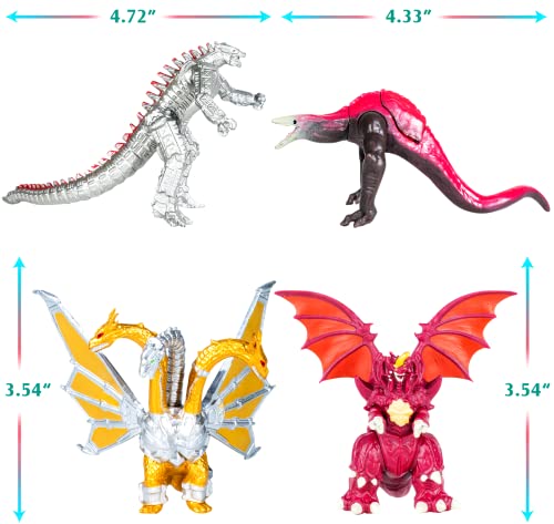 Set Of 10 Godzilla Vs Kong Toys, Godzilla Action Figures Dinosaur Shin Ultima Gamera Ghidorah Skull Crawler Destoroyah Mecha Mechagodzilla, Carry Bag #TOP2