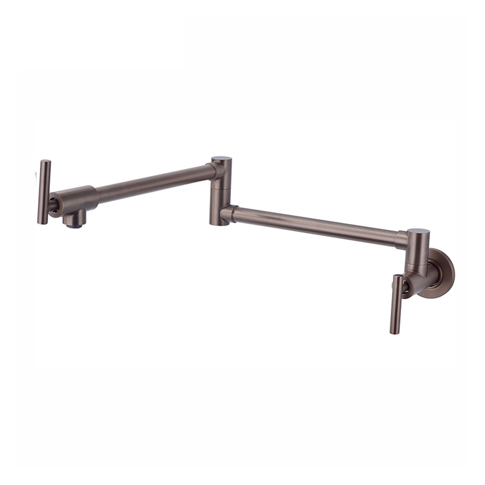 ZQFHSX Brass Pot Filler Tap, Wall Mounted Kitchen Sink Faucet Single Cold Taps Hole faucets 360 Rotate Folding Spout Spigot for Most Scenarios(Brushed Rose)
