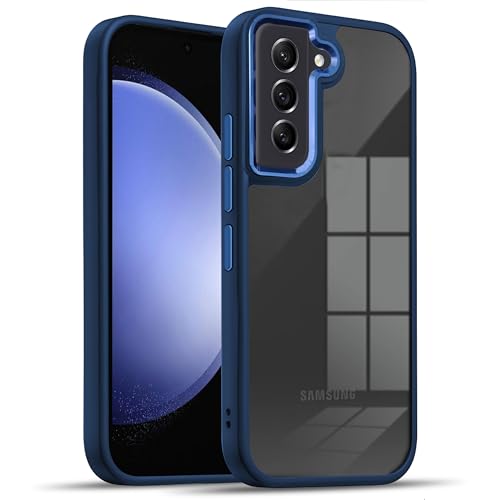 V-TAN Back Cover for Samsung S21 FE 5G | TPU | Transparent Black | Slim Shockproof Compatible with Samsung S21 FE 5G (Blue)
