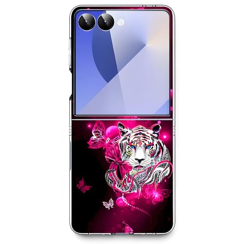 Coque Galaxy Z Flip 7 Bcov tigre blanc rigide anti-chocs