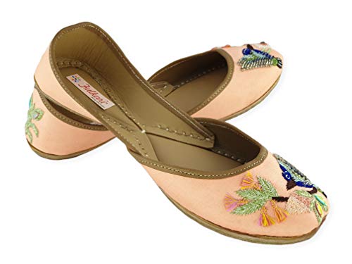 Image of Fulkari Prime Pure Leather Casual Women's Soft Leather Bite and Pinch Free Ladies Jutti Ethnic Mojari