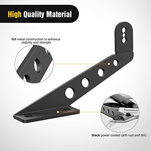 Image of Nilight 2PCS Hood Straight Light Brackets 32 Inch LED Light Bar 2018 2019 2020 2021 2022 2023 2024 2025 2026 Wrangler JL JLU Gladiator JT