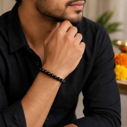 Image of Beaded Bracelet for Men & Women | Stretchable Handmade Prayer Meditation Yoga Wrist Bracelet | Stylish Everyday Wear | Free Size