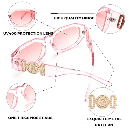 Image of FEISEDY Retro Trendy Rectangle Sunglasses Women Men Narrow Shades B2322 | |Vintage Shades |UV400 Protection |Blocks Glare |Women & Men |Comes With A Storage Case