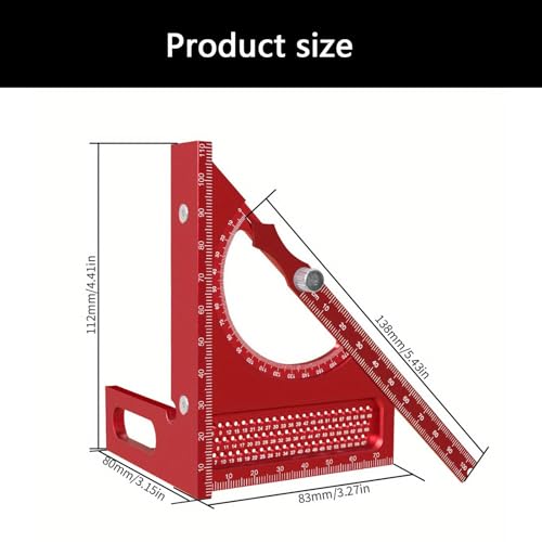 Herramienta de marcado de 180 grados de aleación de aluminio miniatura 4
