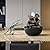 WICHEMI Indoor Fountains Tabletop Fountain Waterfall Fountain Indoor Water Feature Stacked Rocks Feng Shui Zen Meditation Relaxation Desktop Fountain with LED Light for Home and Office Decor(Style 5)