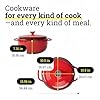 Lodge Essential Enamel Cast Iron Dutch Oven 6 Quarts - Perfect for Bread Baking, Braising, Marinating & Slow Cooking, Features Moisture-Sealing Lid & Dual Handles, Kitchen Essentials, Island Spice Red #5