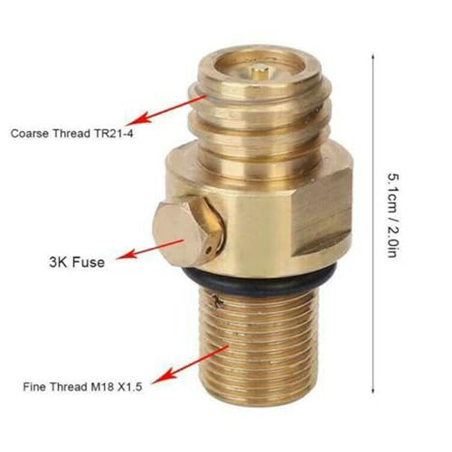 2 PCS M18x1.5 Thread Replacement Valve CO2 Tank Brass Pin Valve Compatible with Soda Stream