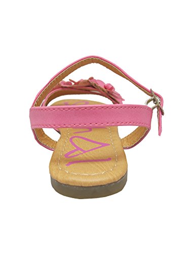 Yokids Cindee-73 Little Girls Flat Sandals With Front Flower Design3