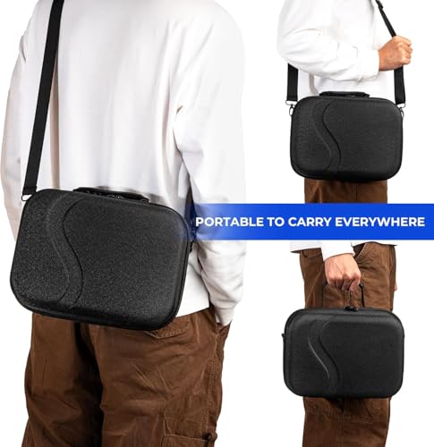 XICEN large Carrying Case for Meta Quest 3, Hard Travel Case Compatible with Head Strap and Other Accessories, Hard Case and Soft Lining for O culus Quest 3 (Black)