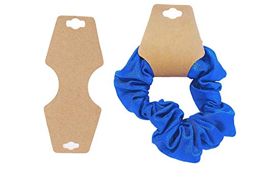 N'ice Packaging – 100 Qty Large Kraft 5.5" x 2.25" Necklace/Earring Jewelry Fold-Over Display Cards – New/Retail – Sales – Self-Adhesive – Reinforced Hanging Tab - Easy Use