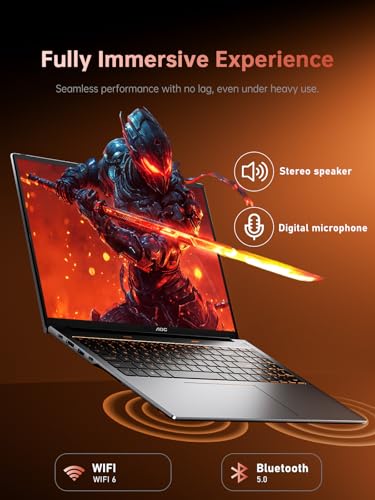Image of 2026 AMD Gaming Laptop with Ryzen 7 Processor(8C /16T, Up to 4.3+GHz), AMD Radeon Graphics, 16GB RAM 512GB NVMe SSD, FHD Display Laptop with BK, WiFi 6, HDMI, Type-C, Webcam Cover Slide
