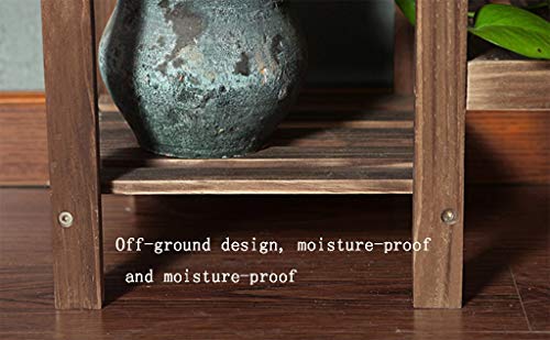 Lyx Solid Wood Flower Stand Flooring Multi-Layer Shelf Green Luo Hang Lan Living Room Balcony Indoor Flower Pot Holder Household Living Room Study Room Balcony Flower Shop Moisture-Proof And Moisture #TOP5