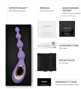 LELO SORAYA Beads, Masajeador Anal con Cuentas con Tecnología Bow-Motion y 8 Modos de Vibración, Estimulador Anal, Vibrador Anal, Bolas Anales (Violet Dusk)