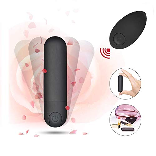 YACAC Mini övettö vibrántě Wirělěss Vîbrátöre Donna con Telecomando a Distanza Nero Vîbrátöri Indössábîli Sěssúáli per Donna Púñtö Ġ Mútáñda Vîbrántě, USB 10 Velocit